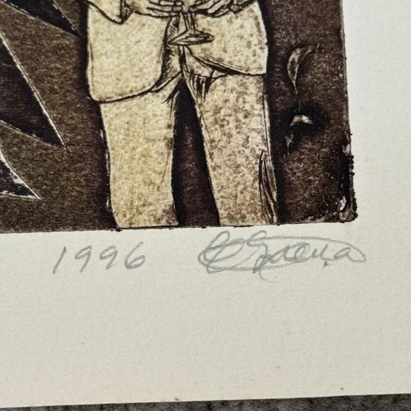 Cuban Artist Eduardo Guerra VTG Un Viaje Original Signed Numbered Art Wall Decor - Picture 2 of 14